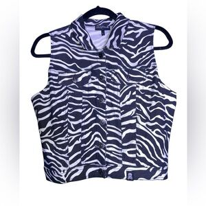 Sourpuss Zebra print vest